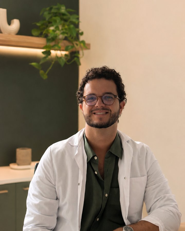 Dr. Víctor Pérez de Arenaza en su consulta