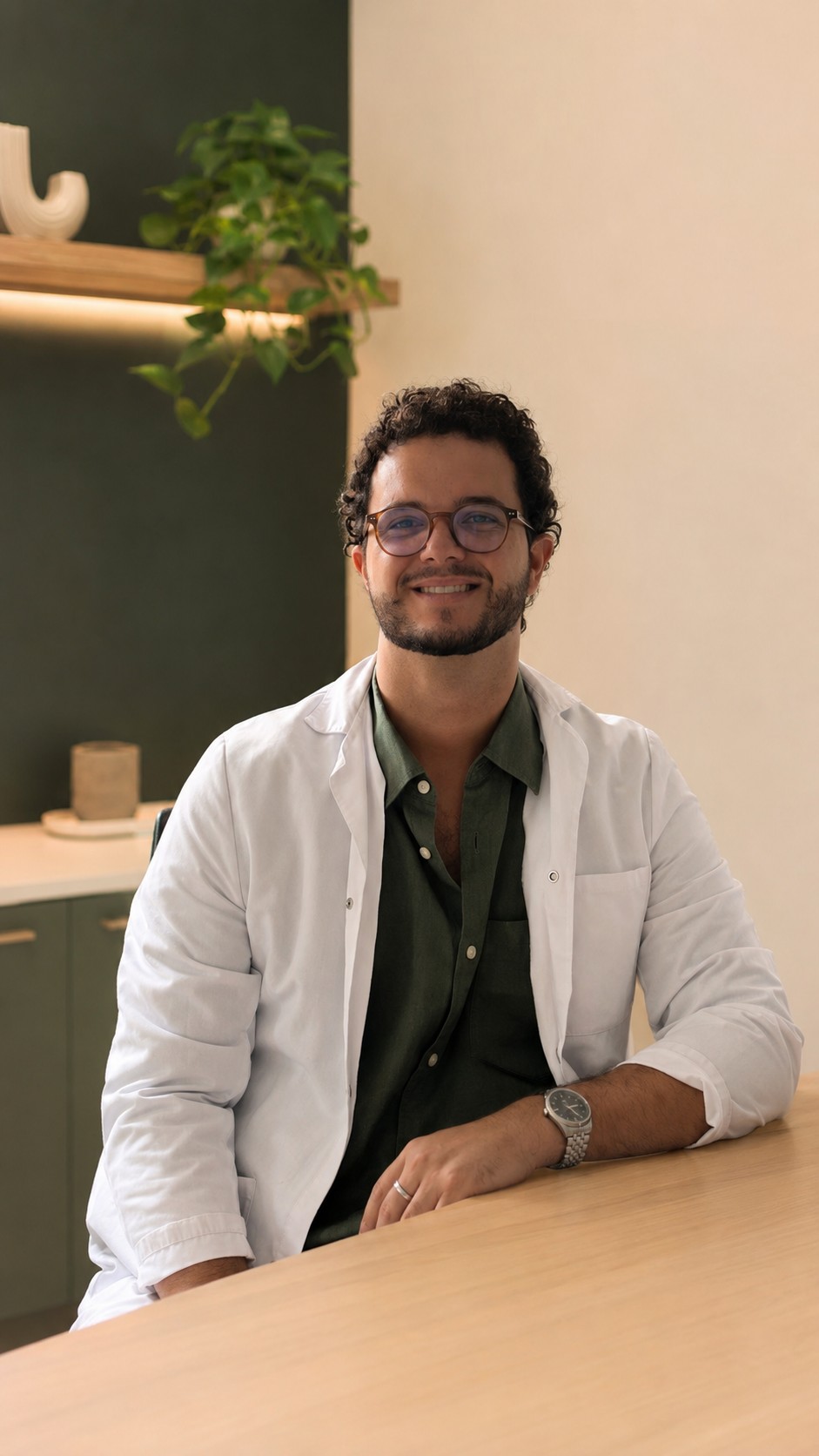 Dr. Víctor Pérez de Arenaza en su consulta
